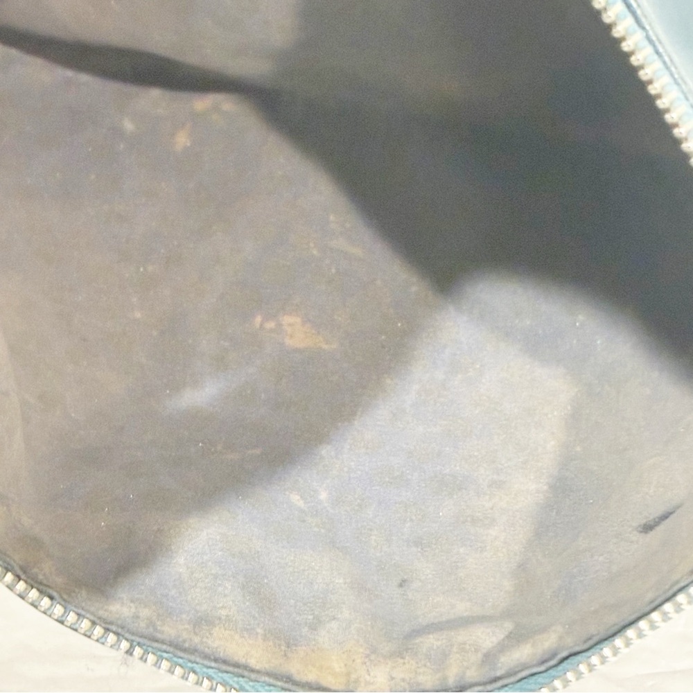 Rebecca Minkoff Green Leather Cosmetic Makeup Bag Full Zip - Picture 3 of 4